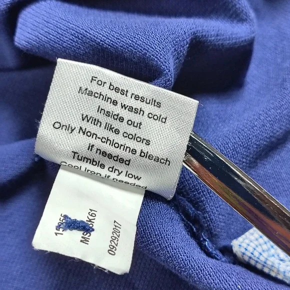 Peter Millar Polo Shirt Mens XL Blue Crown Finish Embroidered Stretch Golf - Picture 7 of 9